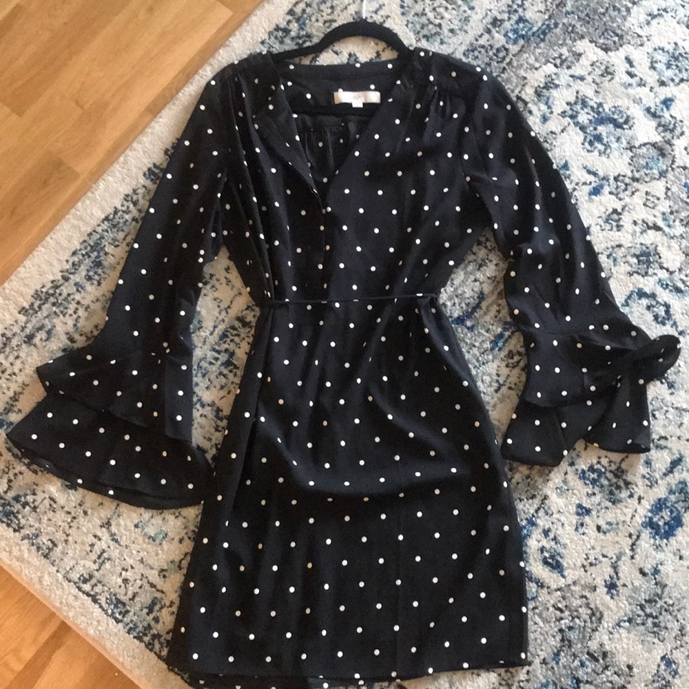 Ann Taylor Loft Polka Dot Wrap Dress